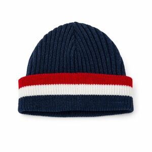 Old Navy Knit Beanie – Navy w/ Red White Stripe (One Size)